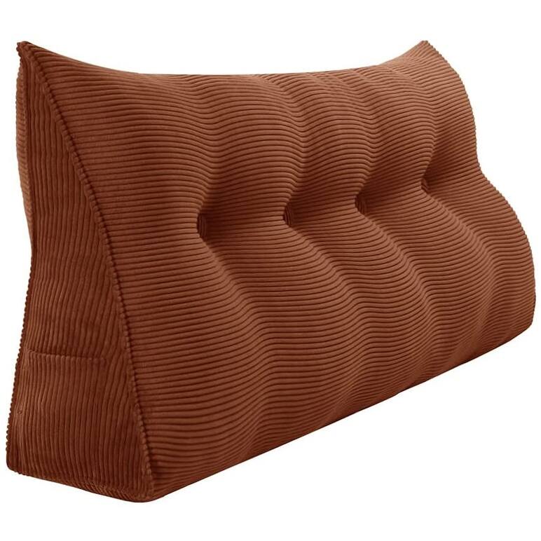 WOWMAX Bed Reading Wedge Back Support Headboard Pillow for TV Watching - Full