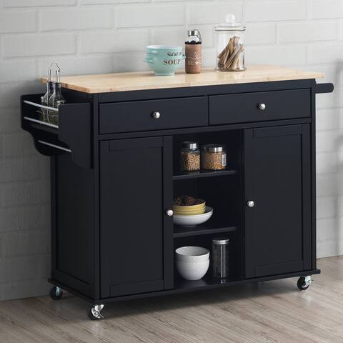 Gewnee Kitchen Island Cart Rolling Trolley Cart - N/A
