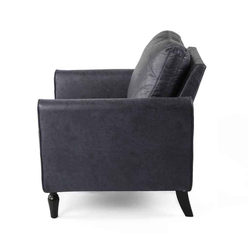 Modern 31" Microfiber Club Chair with Tapered Legs and Thick Seat Cushions