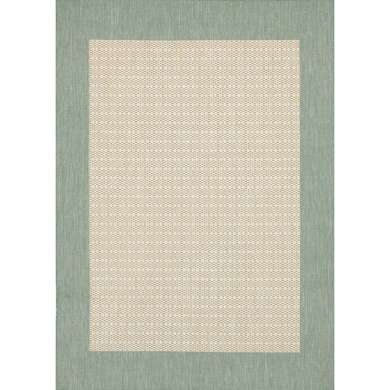 Dream Decor Rugs Pergola Quad Indoor Outdoor Area Rug - 8'6" x 13' - Light Green/Beige