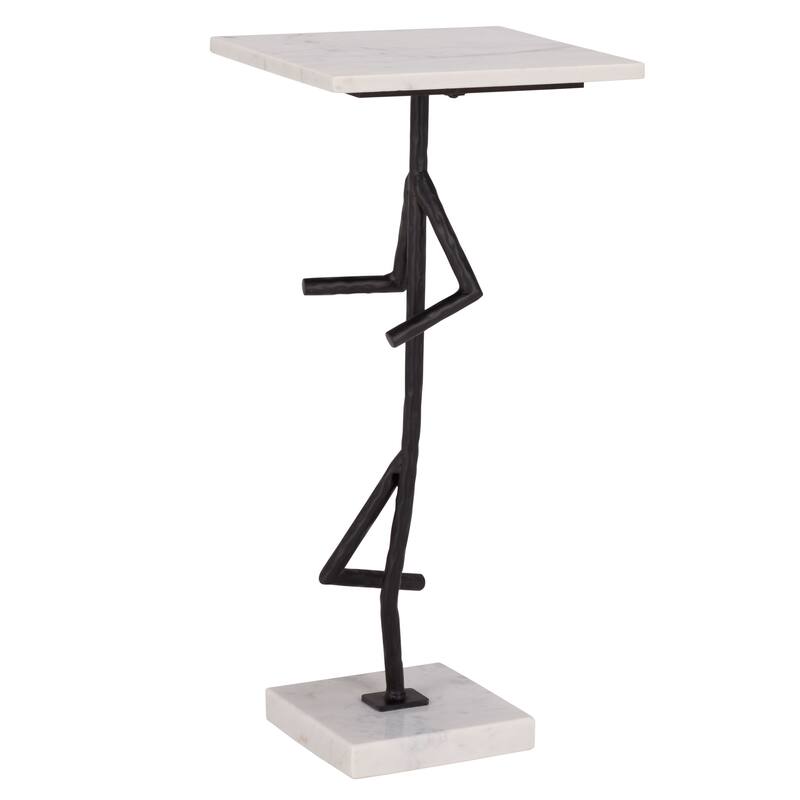 SAFAVIEH Home Warso Marble Side Table - 11"W x 11"D x 24"H