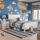 preview thumbnail 14 of 59, Furniture of America Mayday Modern Solid Wood 2-Piece Sleigh Bedroom Set White - Full