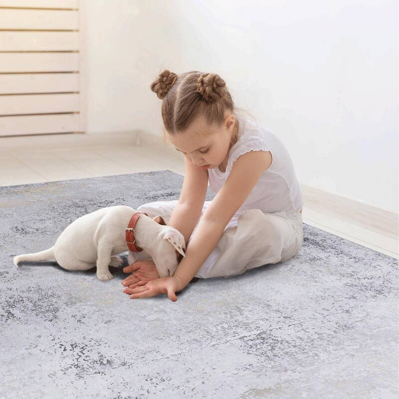 Modern Stylish Multi-Color Washable Rug