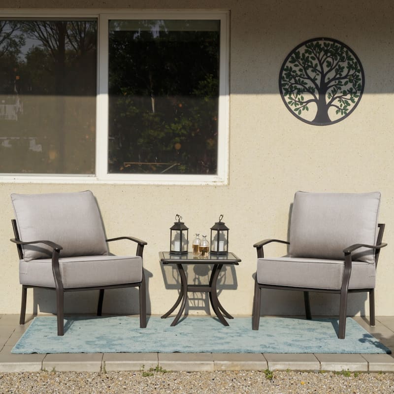 22" W x 24" D x 6" T Water & Fade Resistant Outdoor Lounge Chair Replacement Cushion Set