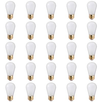 Bulbrite Pack of (25) 11 Watt Dimmable S14 Incandescent Light Bulbs with Medium (E26) Base