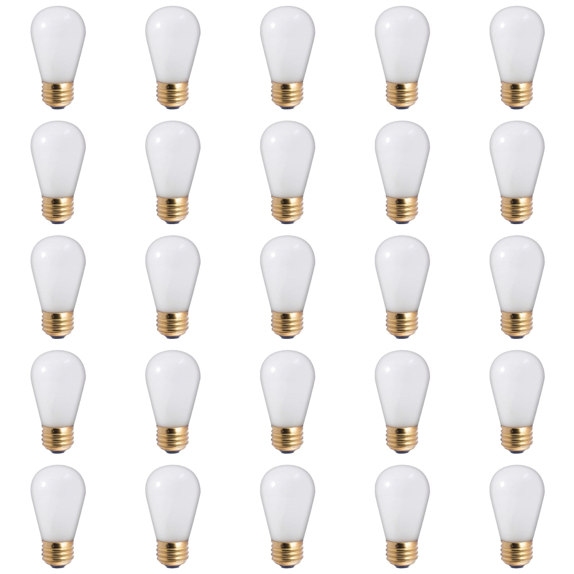 Bulbrite Pack of (25) 11 Watt Dimmable S14 Incandescent Light Bulbs with Medium (E26) Base