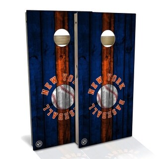 New York Baseball Outdoor Cornhole Board Set