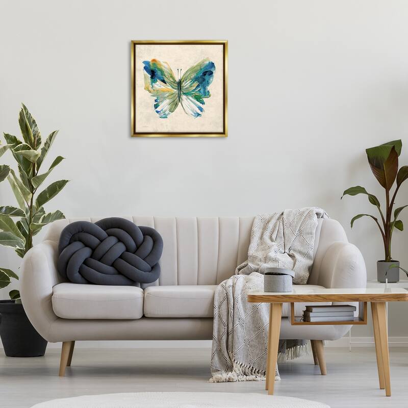 Stupell Vivid Abstract Butterfly Wings Framed Floater Canvas Wall Art Design By Carol Robinson