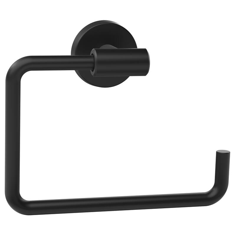 Arrondi 6-7/16 in (164 mm) Length Towel Ring in Matte Black - 6-7/16 in.