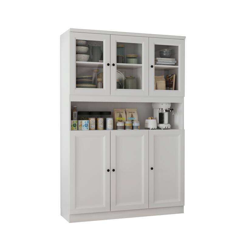 Pantry w/Glass Doors Glass Door Storage Accent