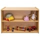 preview thumbnail 1 of 3, Tot Mate Laminate Toddler Double Sided Storage Shelf - 46" x 23 1/2" x 30 1/2" Assembled - Maple