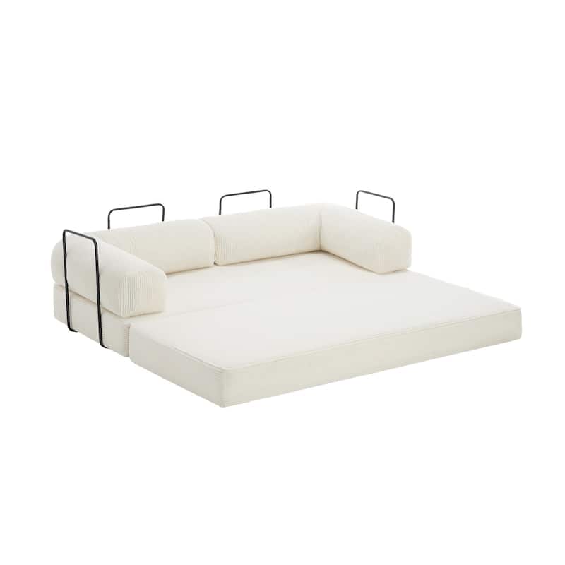 Oversized Corduroy Convertible Floor Sofa Bed Sleeper Couch