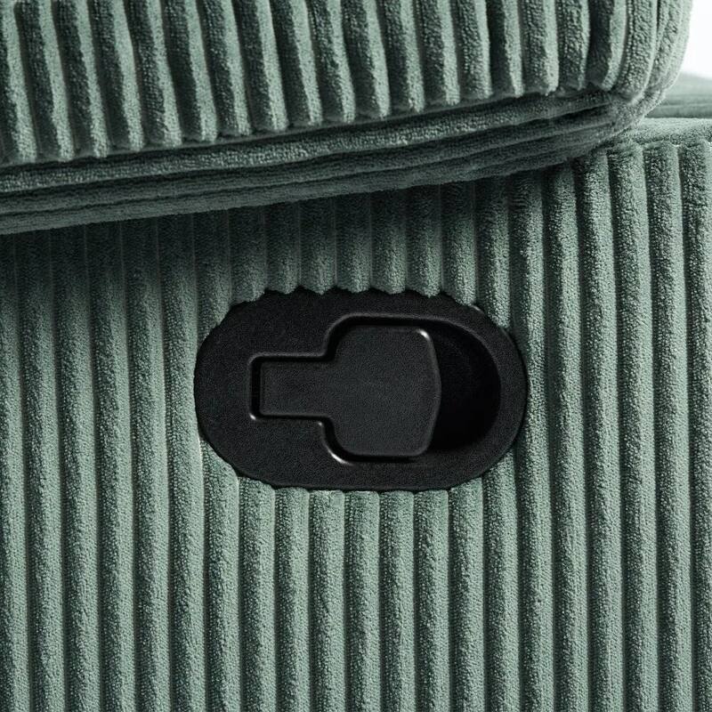 2 Piece Modern Corduroy Upholstery Push Back Manual Recliner Chair