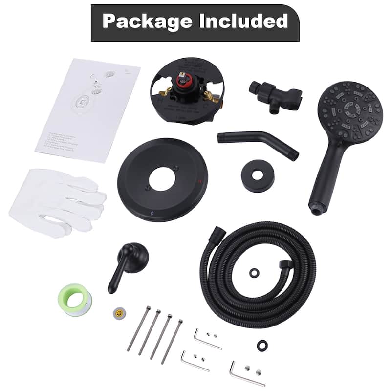 WOWOW Modern Style 4.7-Inch Multi-Function Shower Faucet Set
