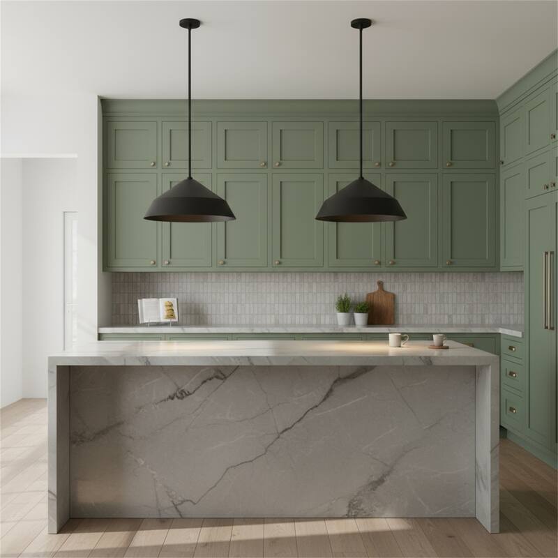 14" Diameter Integrated LED Black Pendant