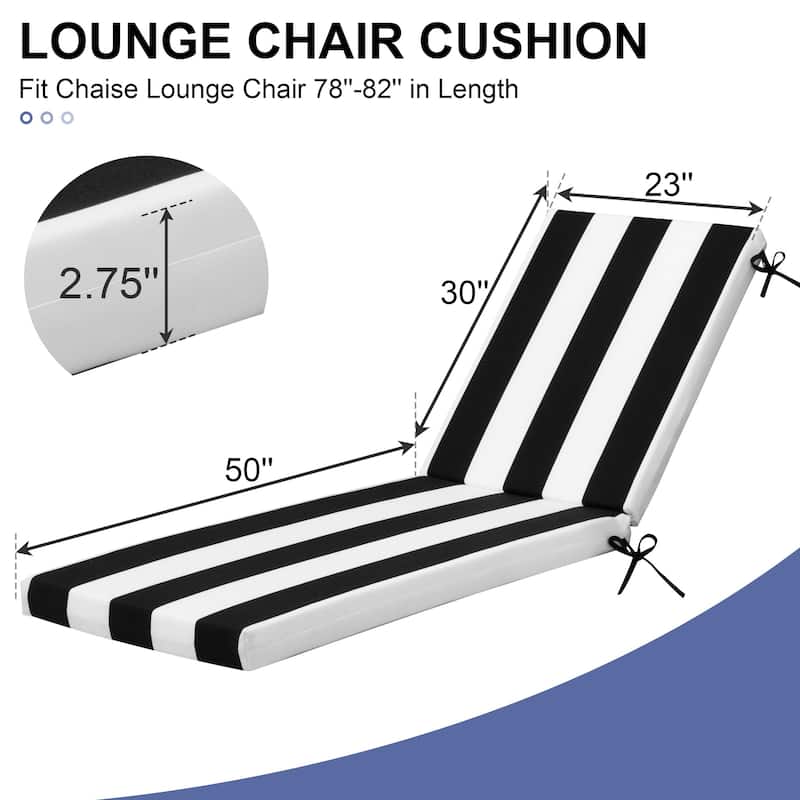 Outdoor Patio Chaise Lounge Chair Cushion