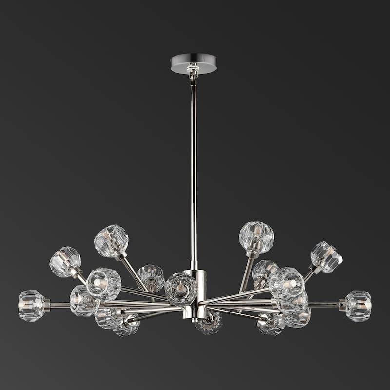 SAFAVIEH Couture Ermina Crystal Sputnik Chandelier. - 35 In W x 21 In D x 21 / 51 In H