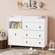 preview thumbnail 4 of 51, Baby Changing Table Dresser Nursery Dresser Chest White/Grey/Oak