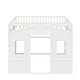 preview thumbnail 3 of 12, White Full Size Solid Wood House Loft Bed With Ladder for Kids, Boys and Girls, Bedroom