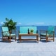 preview thumbnail 42 of 117, SAFAVIEH Fontana 4-piece Acacia Solid Wood Outdoor Conversation Patio Set