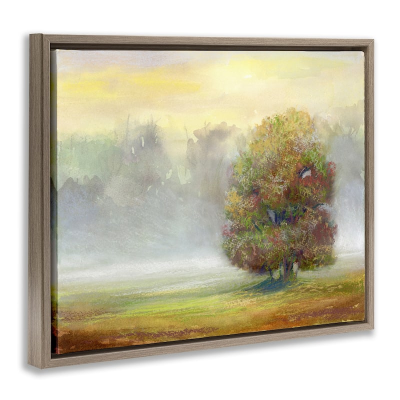 Stupell Dry Brush Tree in Nature Framed Floater Canvas Wall Art Design By Ashley Davis