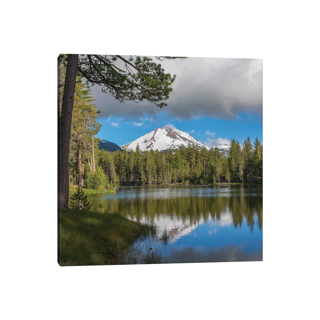 iCanvas "Mt Lassen From Manzanita Lake, Lassen Volcanic National Park, California" by Tim Fitzharris Canvas Print