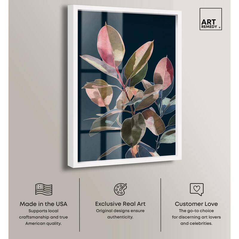 Fuchsia Frond I Shadowbox by Art Remedy