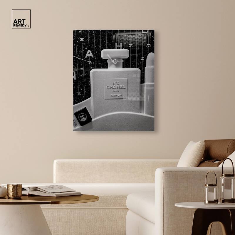 Sculptural Number 5 Canvas by Art Remedy, Gallery Wrapped