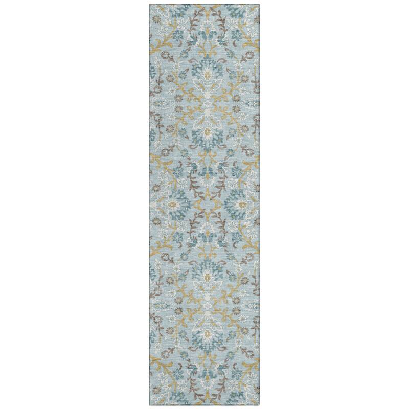 Machine Washable Indoor/ Outdoor Traditional Hartman Chantille Rug