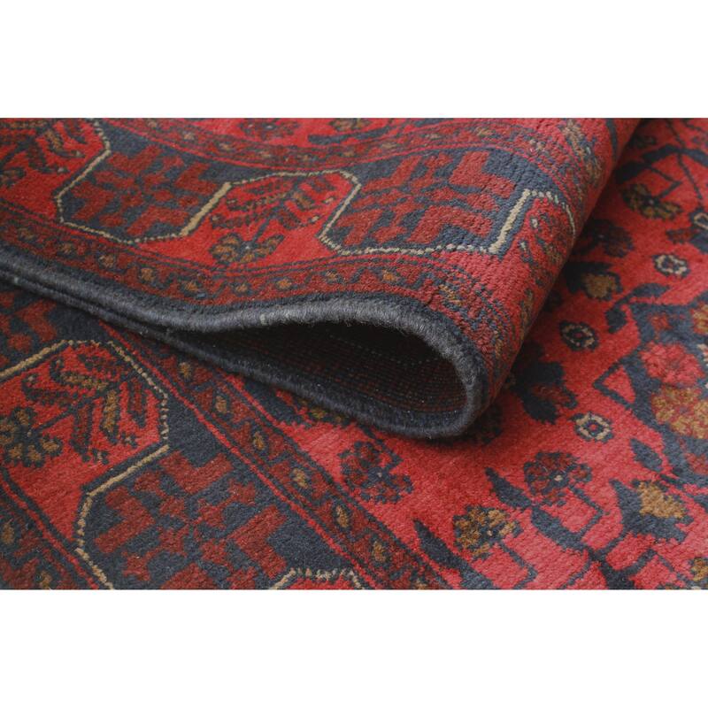 Khal Mohammadi Salih Red/Navy Runner - 2'7" x 9'8"