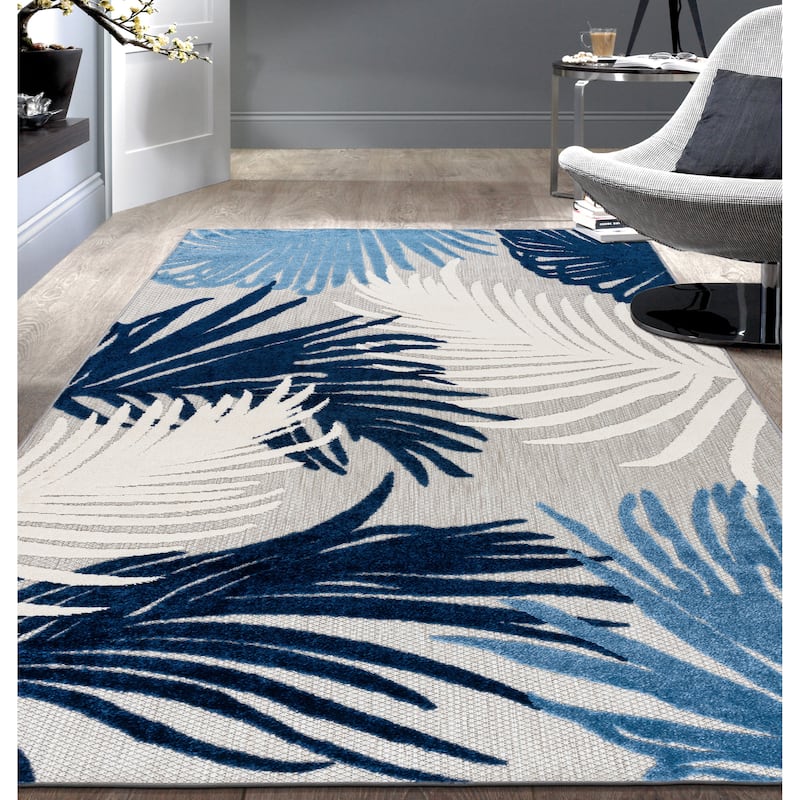 World Rug Gallery Tropical Floral Indoor/Outdoor Area Rug