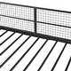 preview thumbnail 13 of 26, Twin Over Full Metal Bunk Bed with 5-Tier Shelves, Heavy Duty Bunk Bed Frame with Built-In Stairs & Mesh Guardrails