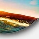 preview thumbnail 3 of 8, Designart 'Colored Ocean Waves Falling Down' Oversized Coastal Wall CLock