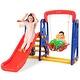 preview thumbnail 1 of 8, Goplus 3 in 1 Junior Children Climber Slide Swing Seat Basketball Hoop 2-4 Years