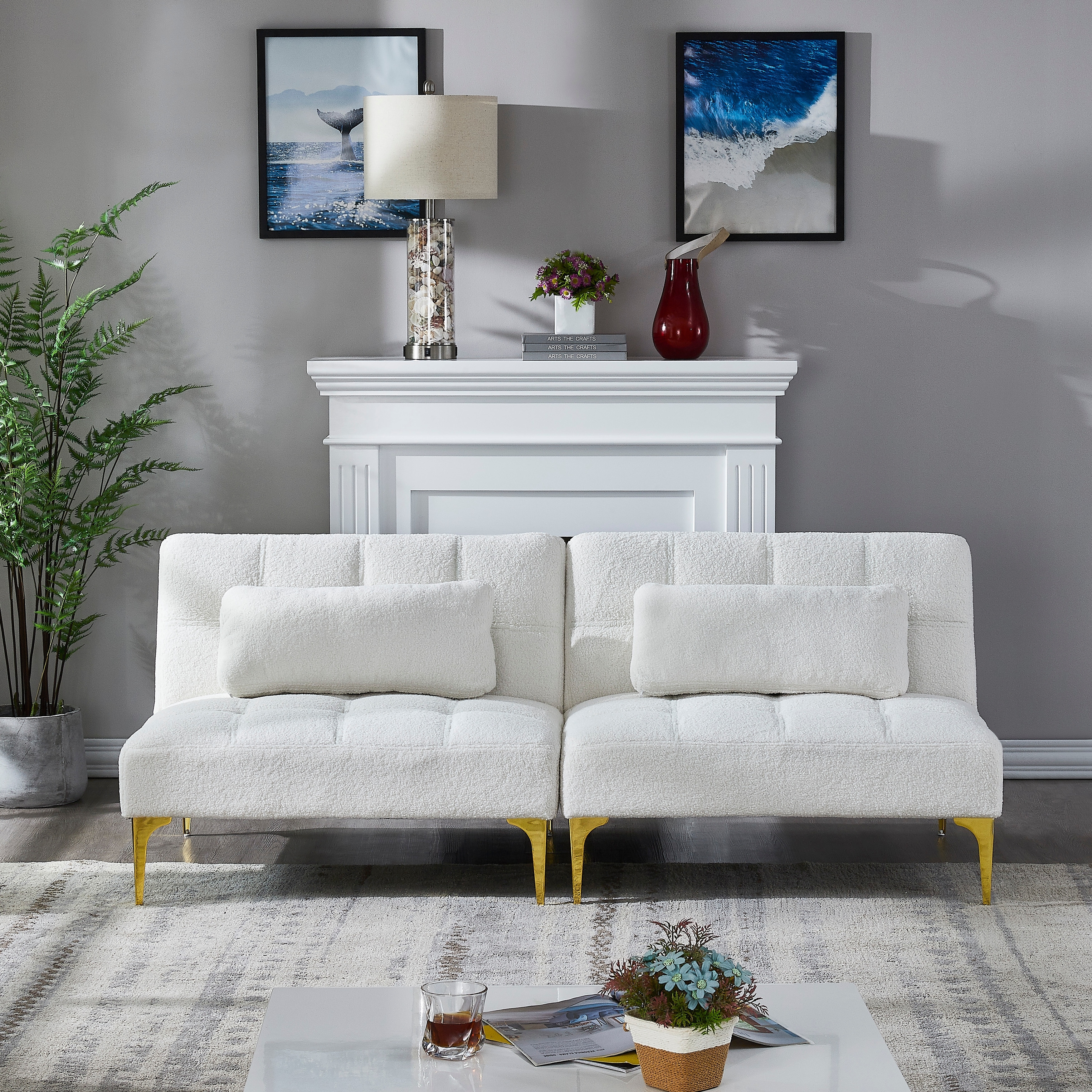 Armless loveseat shop sleeper