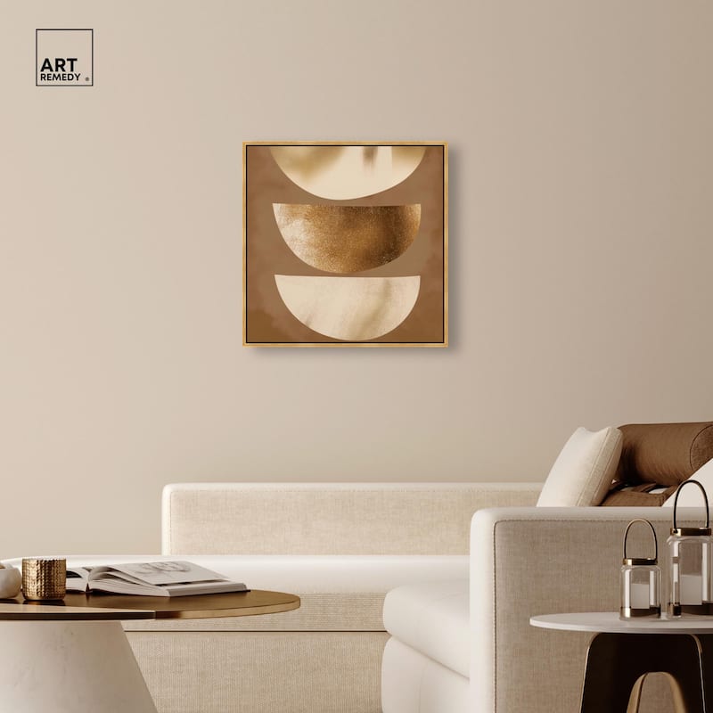Golden Crescents I Canvas by Art Remedy