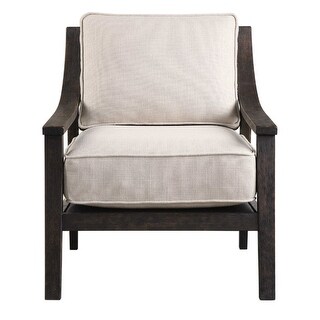 31" neutral linen blended fabric beige chair