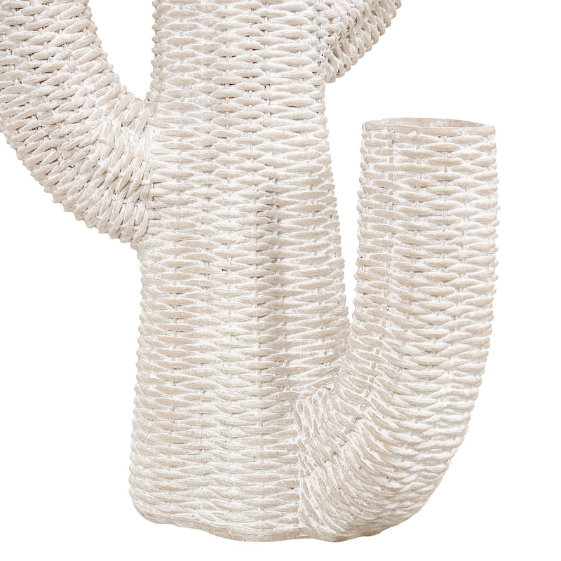 Resin Cactus Tall Textured Indoor Outdoor Planter - Cream - Roche River Decor