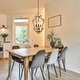preview thumbnail 4 of 6, The Gray Barn Hester Gulch 3-light Wood Chandelier Foyer Hanging Lantern - W 16.5"x H 29"