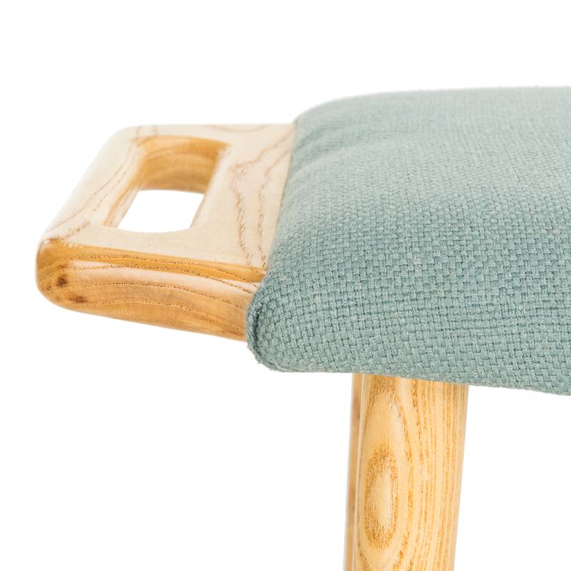 SAFAVIEH Zipora Beige/ Natural Mid-Century Bench - 11.8" x 24.6" x 15.4" - 12Wx25Dx15H