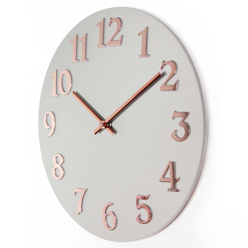 Infinity Instruments Vogue 12-inch Round Wall Clock - 12 x 1.25 x 12