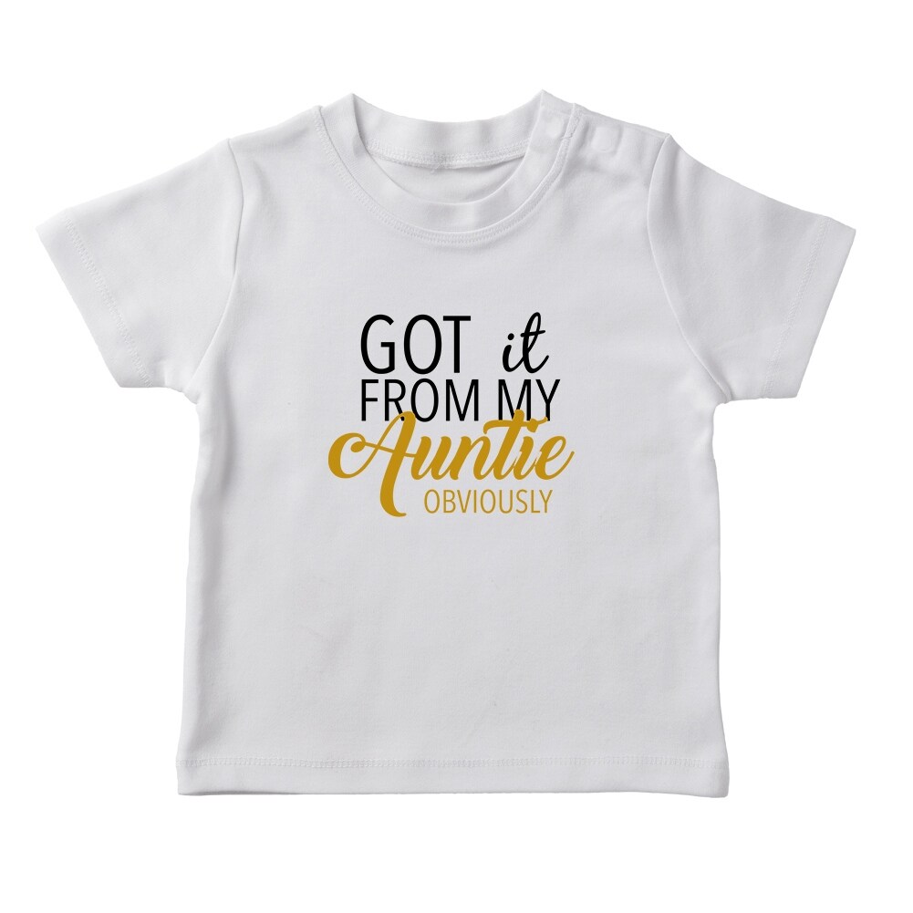 Shop Got It From My Auntie Obviously Funny Quote Girl S T Shirt Overstock 19997026