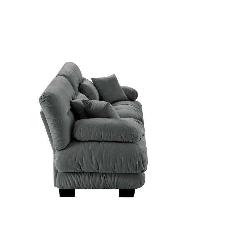Cloud Couch 2-Seater Sofa with 2 Throw Pillows