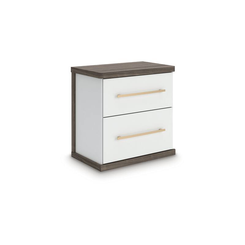 Signature Design by Ashley Nendalane Brown/White Nightstand
