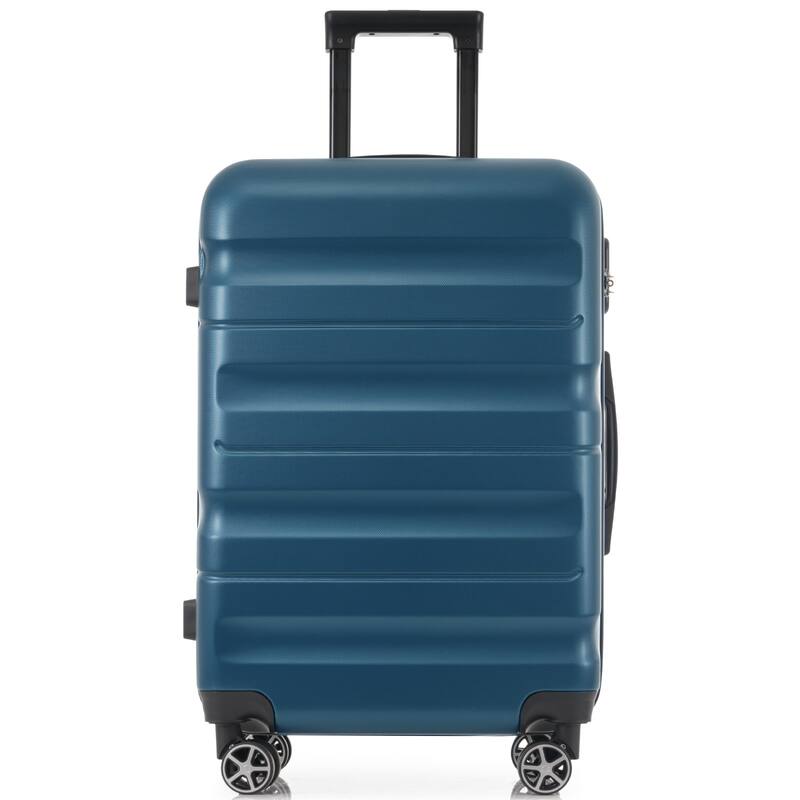 4-Piece, Modern Hard-Shell Luggage, Lightweight Luggage with Spinner Wheels, for Boarding Travel, Inky Blue