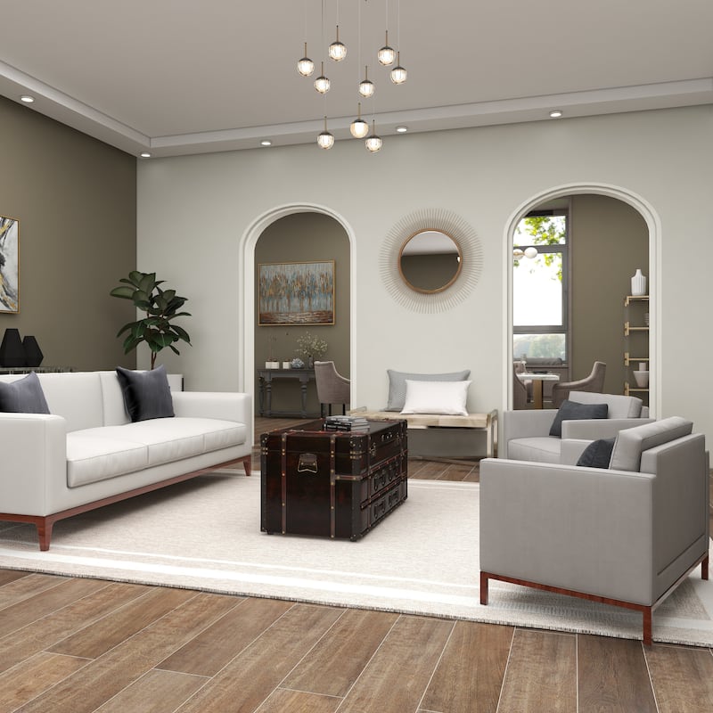 Brown Faux Leather Vintage Faux Leather 2 Drawer Living Room Coffee Table with Buckle Hinged Top