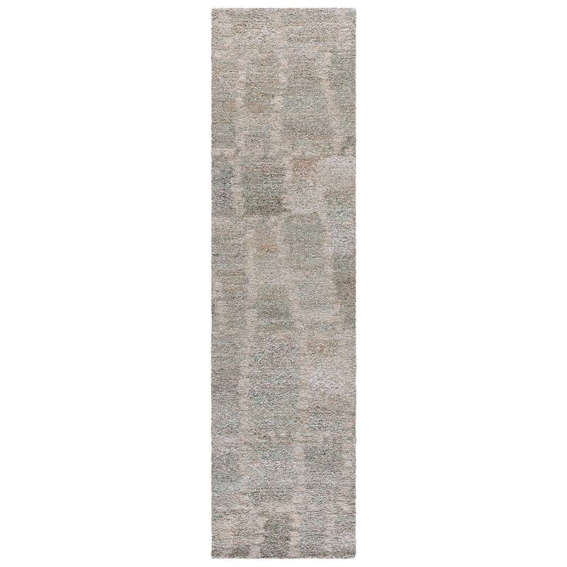 SAFAVIEH Handmade Harvest Friedi Rug - 2'3" x 9' Runner - Green/Beige