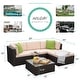 preview thumbnail 53 of 59, Homall 5 Pieces Patio Furniture Sets Outdoor Sectional Sofa Manual Weaving Rattan