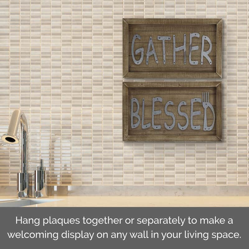 Elements 2-Piece Farmhouse Wall Plaque Set