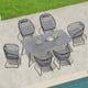 Option 70.9 inches long grey table with grey chairs